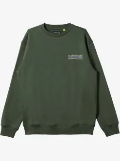 Store Quiksilver No Control Crew Fleece Crew Neck Sweatshirt Climbing Ivy