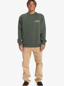 Store Quiksilver No Control Crew Fleece Crew Neck Sweatshirt Climbing Ivy