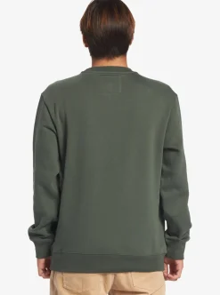 Store Quiksilver No Control Crew Fleece Crew Neck Sweatshirt Climbing Ivy