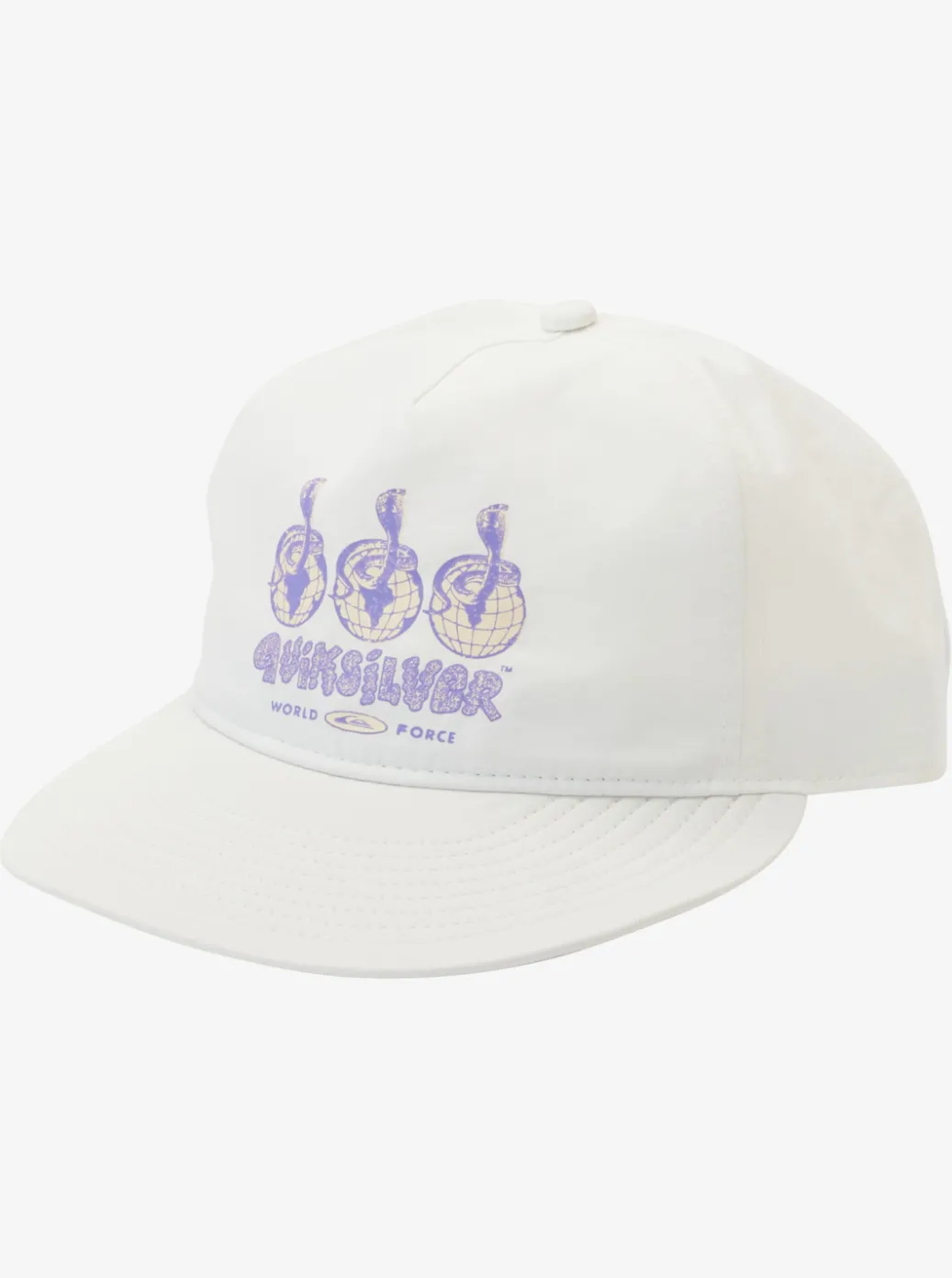 Shop Quiksilver Nylo Cap Snapback Hat Snow White