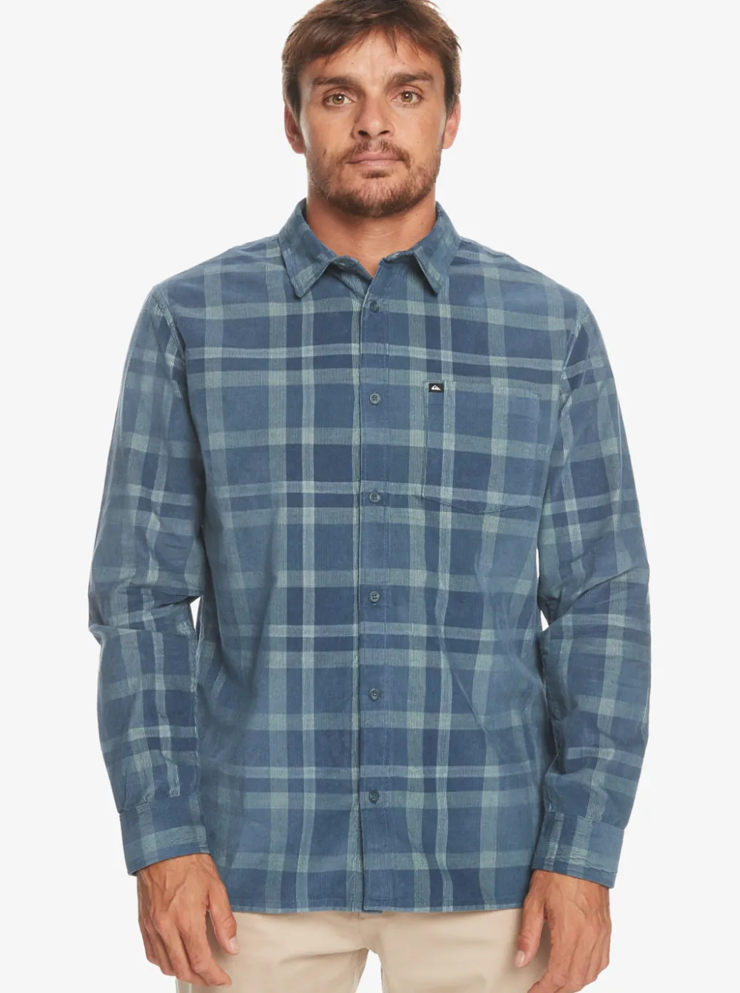 Discount Quiksilver Oakenhead Long Sleeve Shirt Iceberg Green Oakenhead