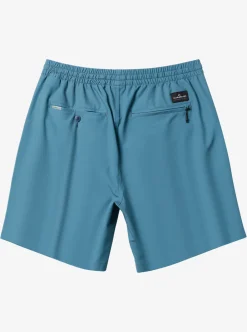 Best Sale Quiksilver Ocean Elastic Waist 18" Amphibian Shorts Aegean Blue