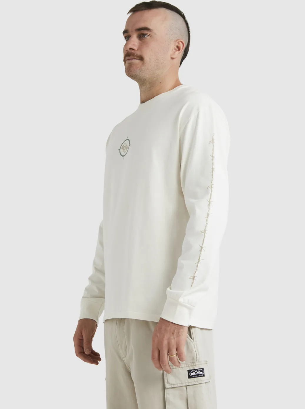 Flash Sale Quiksilver Off Grid Long Sleeve T-Shirt Snow White