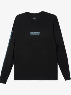 Discount Quiksilver Omni Check Turn Long Sleeve T-Shirt Black