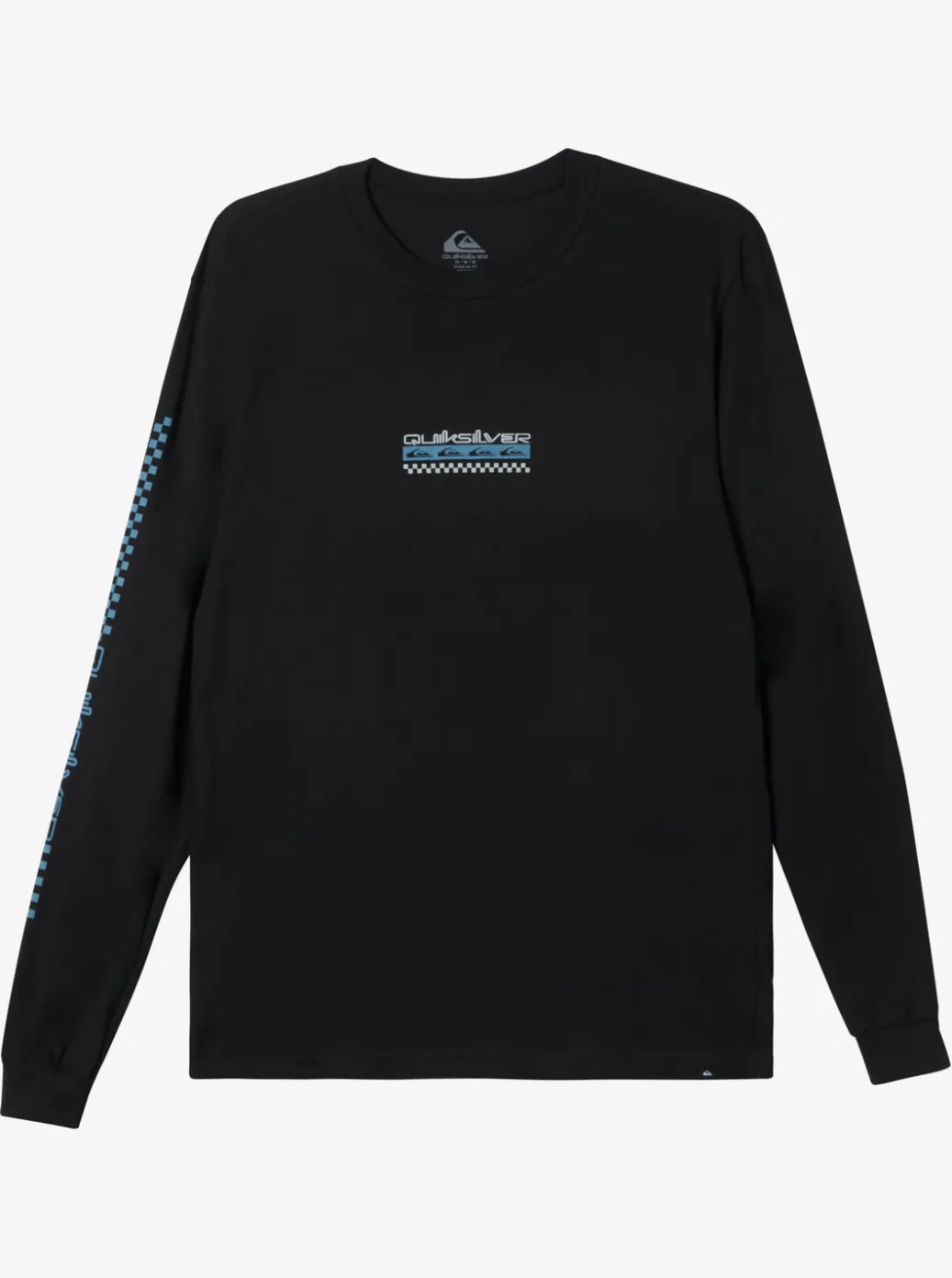 Discount Quiksilver Omni Check Turn Long Sleeve T-Shirt Black