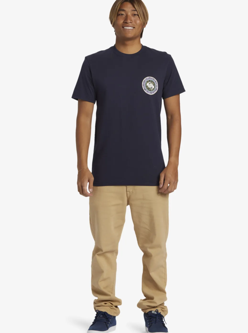 New Quiksilver Omni Circle T-Shirt Navy Blazer