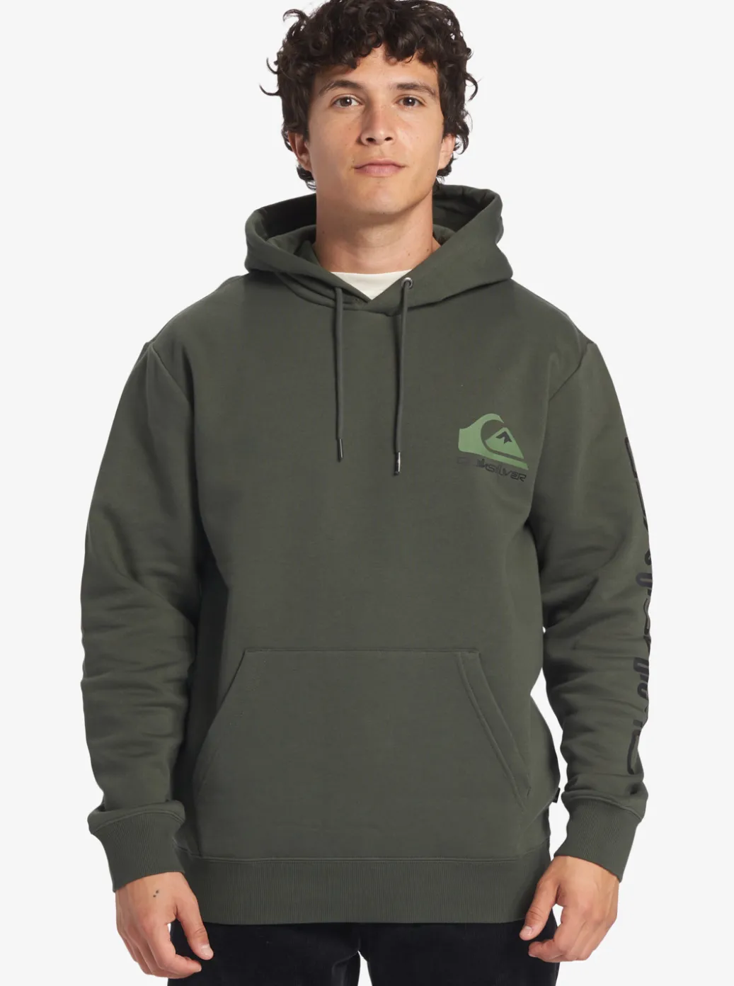 Best Quiksilver Omni Logo Hoodie Climbing Ivy