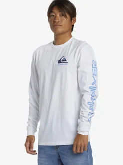 Cheap Quiksilver Omni Logo Long Sleeve T-Shirt White