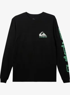 Fashion Quiksilver Omni Logo Long Sleeve T-Shirt Black