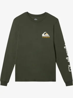 Clearance Quiksilver Omni Logo Long Sleeve T-Shirt Climbing Ivy