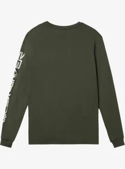 Clearance Quiksilver Omni Logo Long Sleeve T-Shirt Climbing Ivy