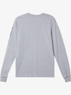 Sale Quiksilver Omni Logo Long Sleeve T-Shirt Athletic Heather