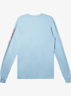 Outlet Quiksilver Omni Logo Long Sleeve T-Shirt Clear Sky