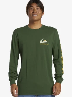 Fashion Quiksilver Omni Logo Long Sleeve T-Shirt Greener Pastures