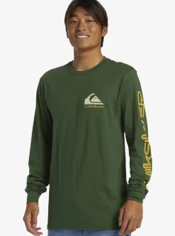 Fashion Quiksilver Omni Logo Long Sleeve T-Shirt Greener Pastures