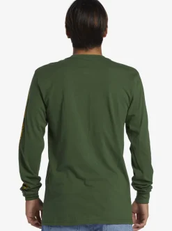 Fashion Quiksilver Omni Logo Long Sleeve T-Shirt Greener Pastures
