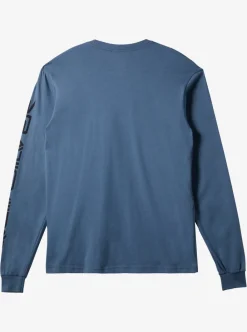 Best Quiksilver Omni Logo Long Sleeve T-Shirt Bering Sea