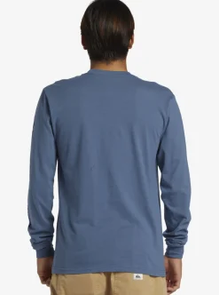 Best Quiksilver Omni Logo Long Sleeve T-Shirt Bering Sea