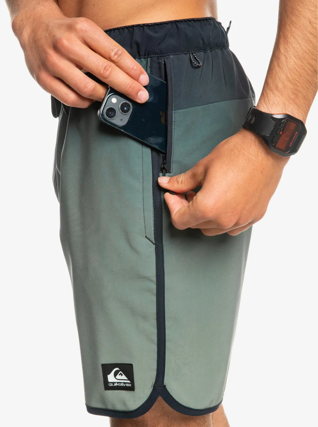 Best Quiksilver Omni Scallop 17" Amphibian Boardshorts Laurel Wreath