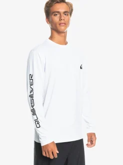 Discount Quiksilver Omni Session Long Sleeve Upf 50 Surf T-Shirt White
