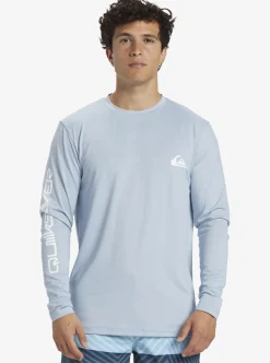 Shop Quiksilver Omni Session Long Sleeve Upf 50 Surf T-Shirt Celestial Blue