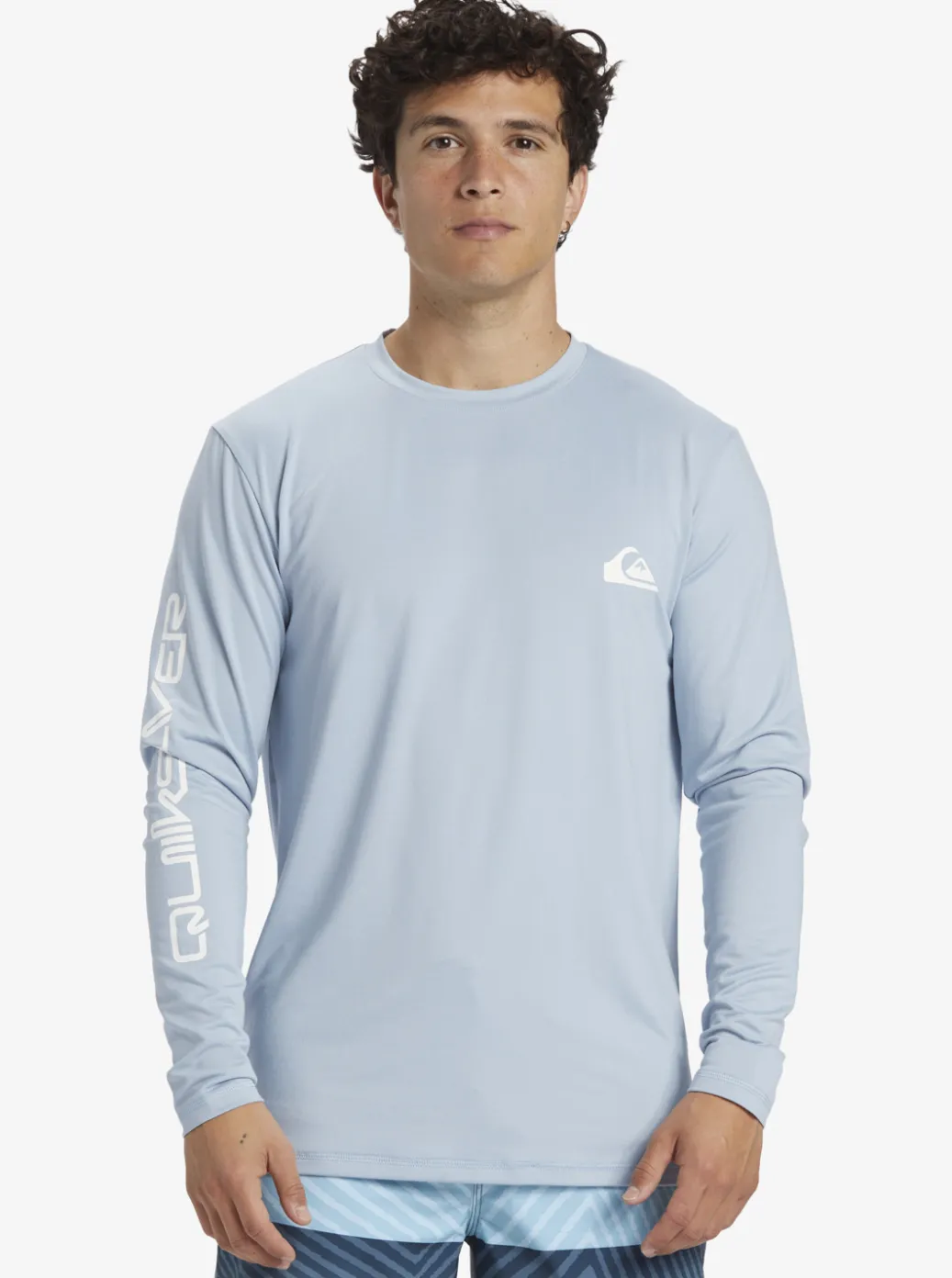 Shop Quiksilver Omni Session Long Sleeve Upf 50 Surf T-Shirt Celestial Blue