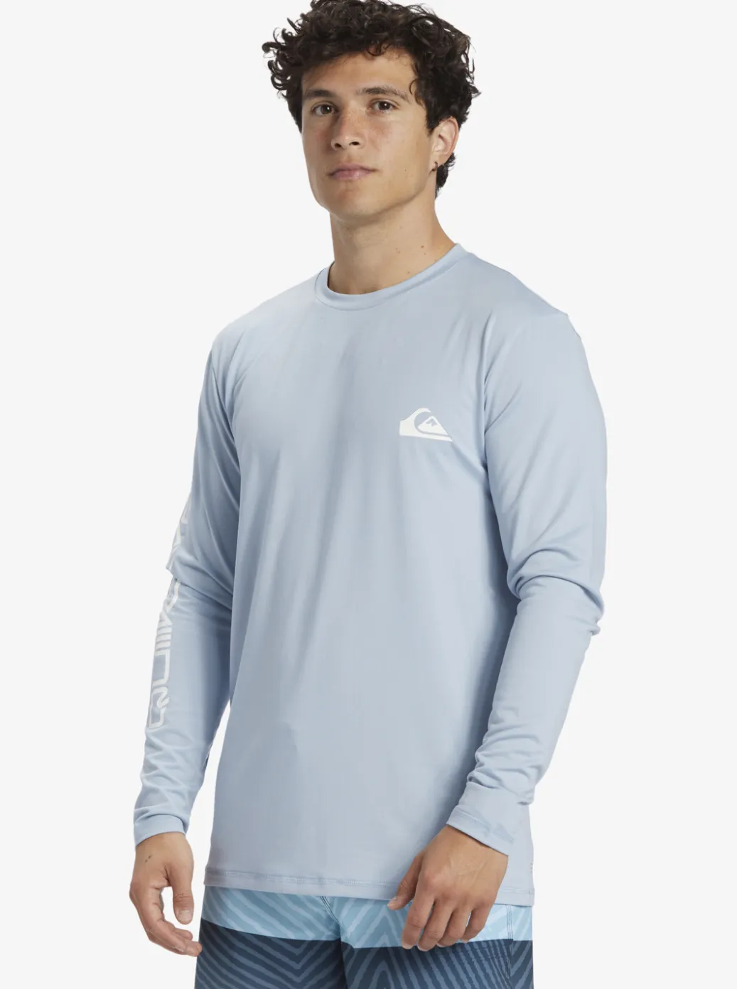 Shop Quiksilver Omni Session Long Sleeve Upf 50 Surf T-Shirt Celestial Blue
