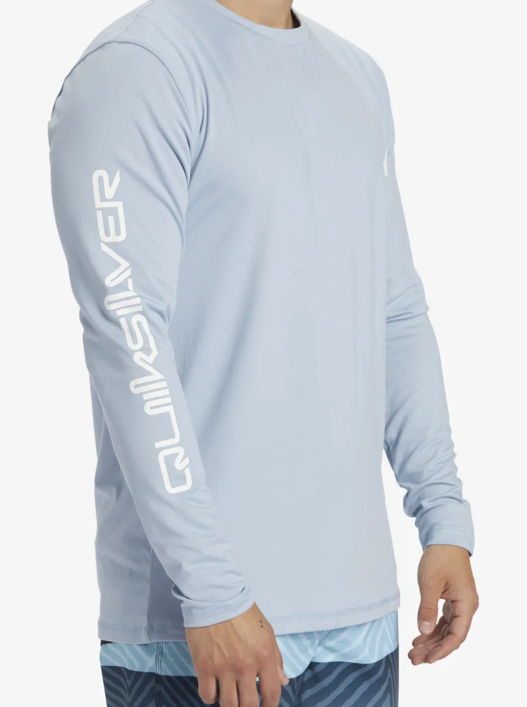 Shop Quiksilver Omni Session Long Sleeve Upf 50 Surf T-Shirt Celestial Blue