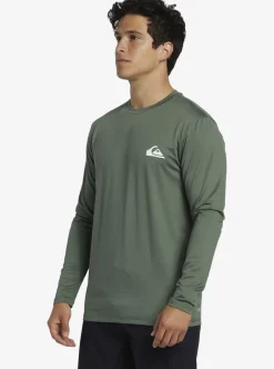 Hot Quiksilver Omni Session Long Sleeve Upf 50 Surf T-Shirt Laurel Wreath
