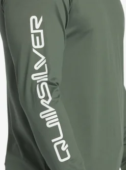 Hot Quiksilver Omni Session Long Sleeve Upf 50 Surf T-Shirt Laurel Wreath