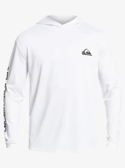 Clearance Quiksilver Omni Session Upf 50 Long Sleeve Surf Tee White