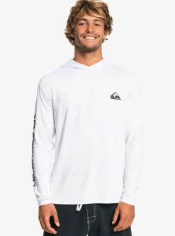 Clearance Quiksilver Omni Session Upf 50 Long Sleeve Surf Tee White