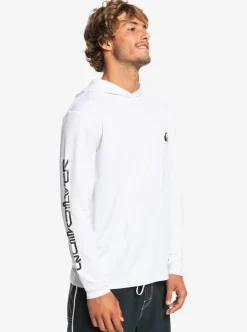 Clearance Quiksilver Omni Session Upf 50 Long Sleeve Surf Tee White