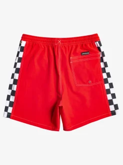 Cheap Quiksilver Original Arch 17" Volleys High Risk Red