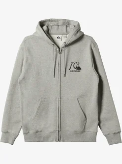 Best Sale Quiksilver Original Zip-Up Sweatshirt Athletic Heather