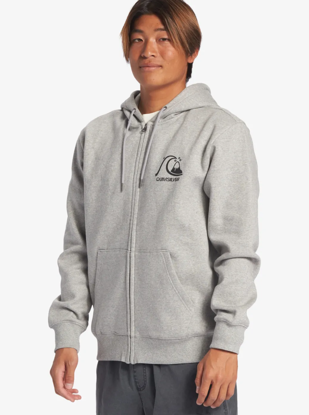 Best Sale Quiksilver Original Zip-Up Sweatshirt Athletic Heather