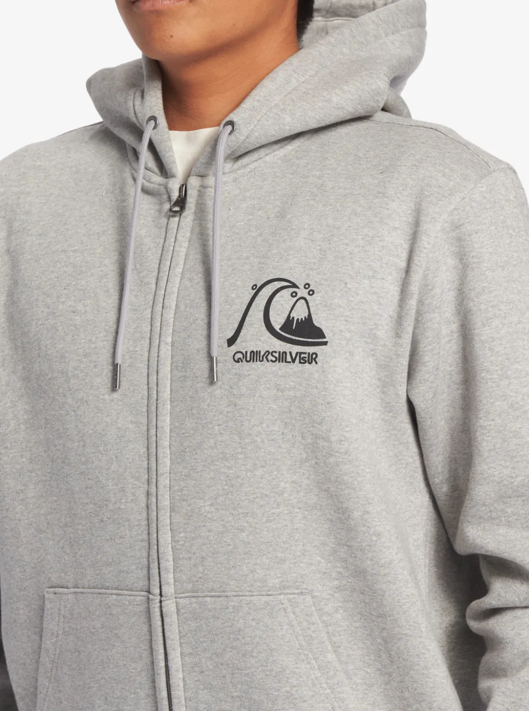 Best Sale Quiksilver Original Zip-Up Sweatshirt Athletic Heather