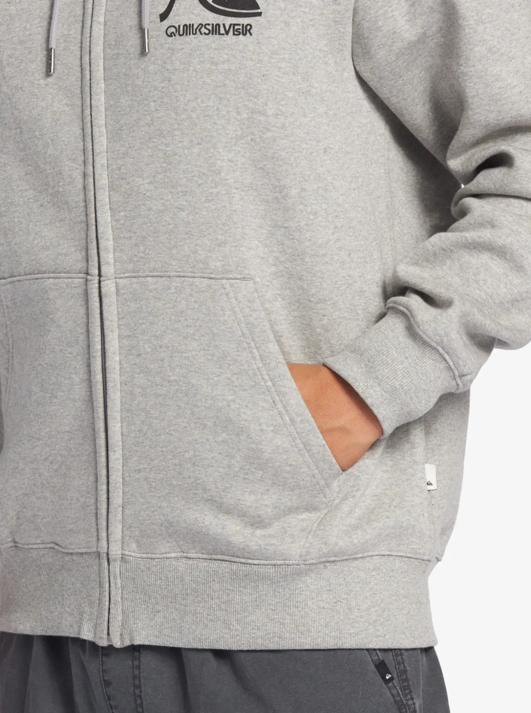 Best Sale Quiksilver Original Zip-Up Sweatshirt Athletic Heather
