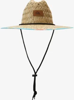 Best Quiksilver Outsider Straw Lifeguard Hat Blue Radiance