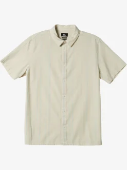 Outlet Quiksilver Pacific Stripe Short Sleeve Woven Shirt Birch Pacific Stripe