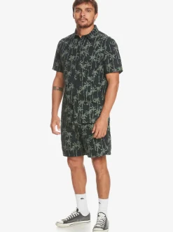 Best Sale Quiksilver Painted Palm Short Sleeve Shirt Laurel Wreath Painted Palms