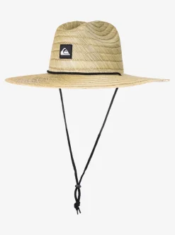 Hot Quiksilver Pierside Straw Lifeguard Hat Natural