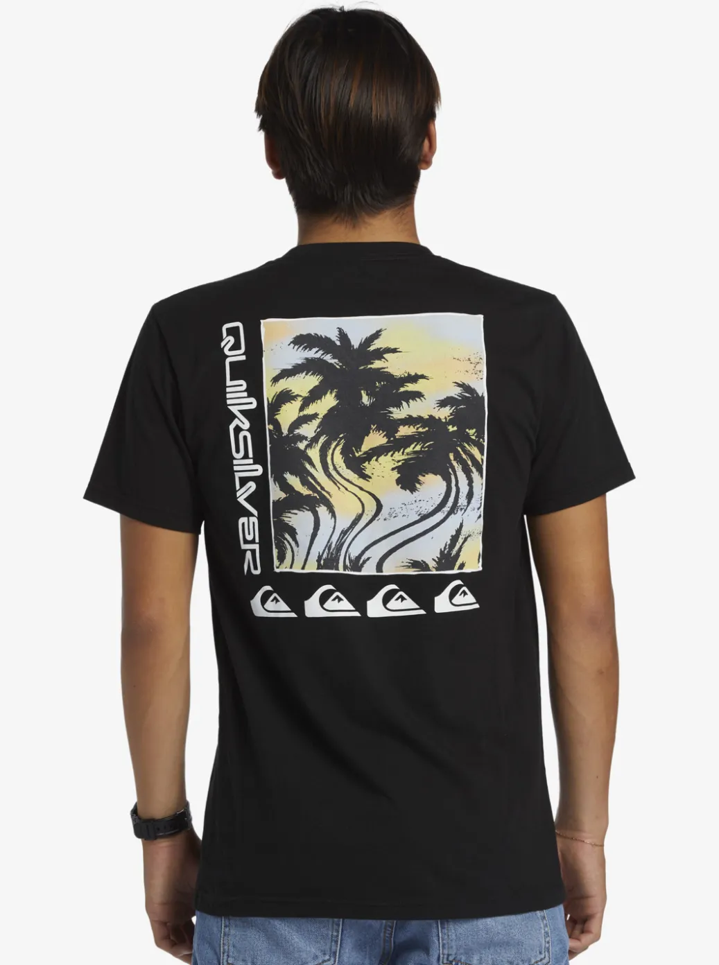 Fashion Quiksilver Poster T-Shirt Black
