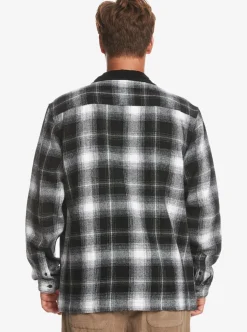 Cheap Quiksilver Quarrywood Flannel Long Sleeve Overshirt Black Quarrywood