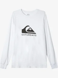Store Quiksilver X Saturdays Nyc Graphic Long Sleeve T-Shirt White
