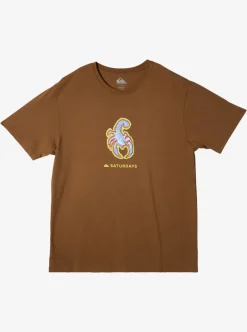New Quiksilver X Saturdays Nyc Graphic T-Shirt Sepia