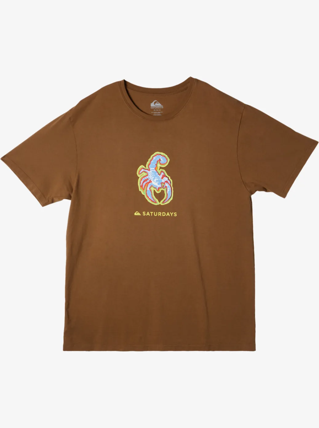 New Quiksilver X Saturdays Nyc Graphic T-Shirt Sepia