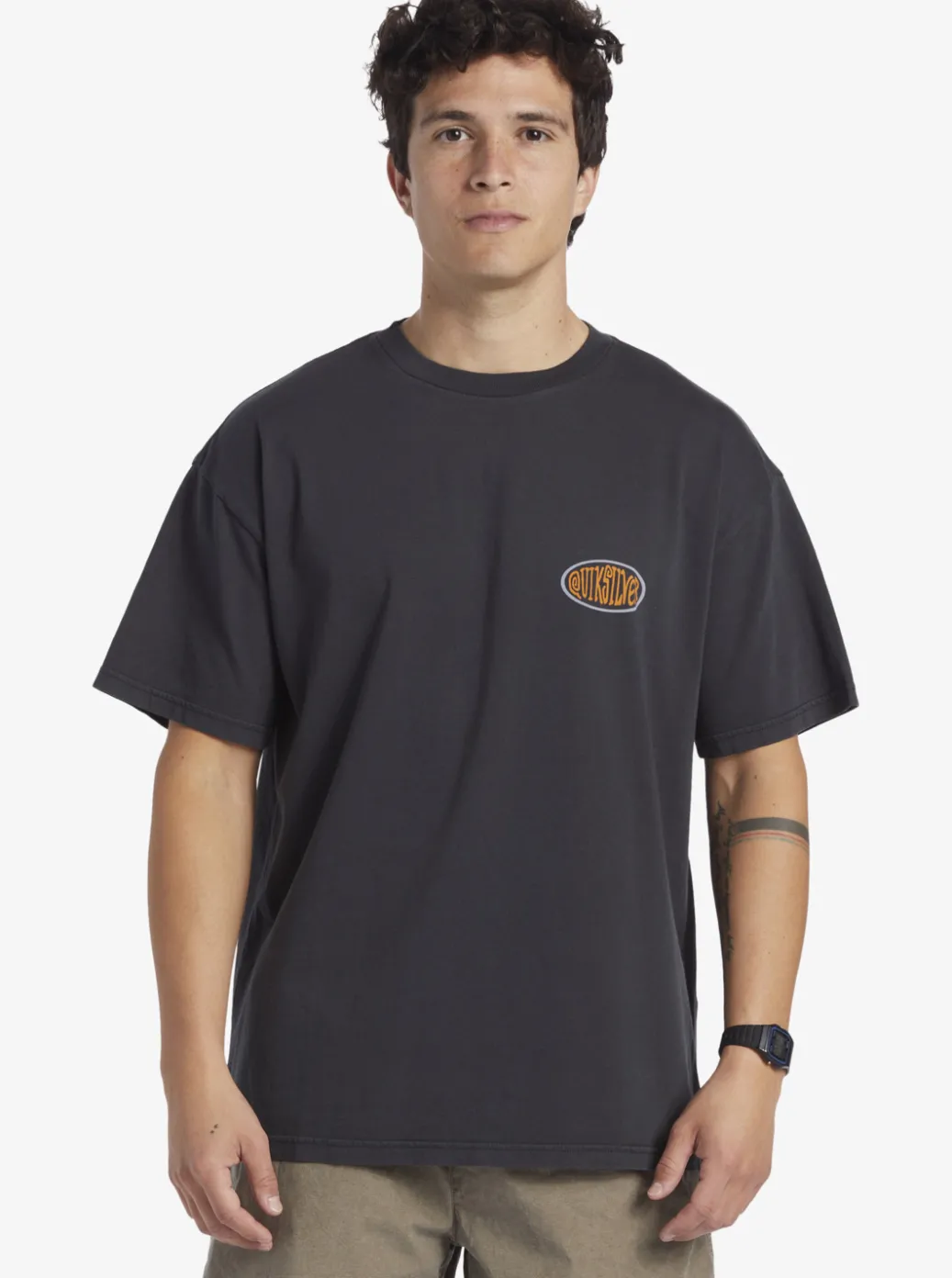 Online Quiksilver Real Surfin T-Shirt Black
