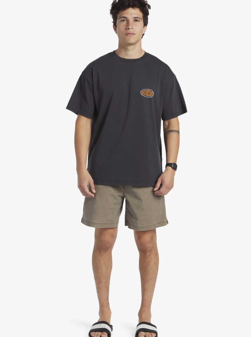 Online Quiksilver Real Surfin T-Shirt Black