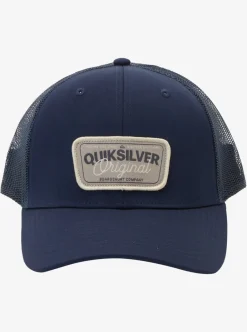 Shop Quiksilver Reeled In Trucker Hat Navy Blazer